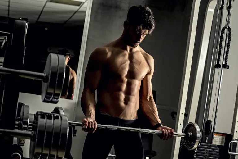 Un homme qui fait des exercices de musculation